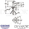 Grohe Eurodisc Cosmopolitan Single-Lever Sink Mixer Tap Dimensions